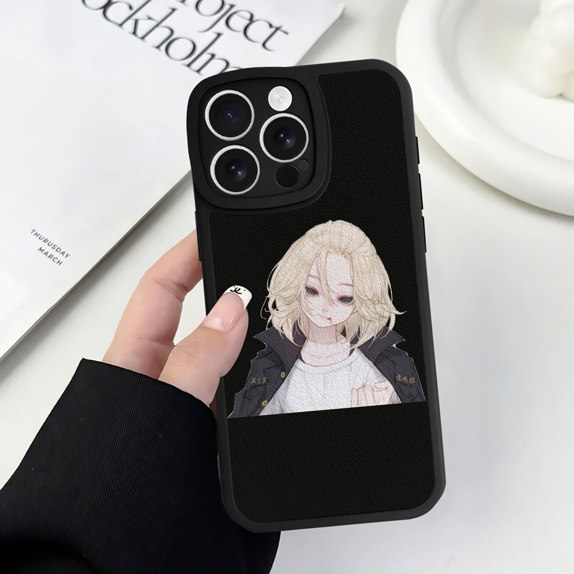 （画像用） 東京リベンジャーズ Tokyo Revengers 【iPhone 16シリーズ対応】シリコンスマホケース（レザー調） 材質：シリコン
